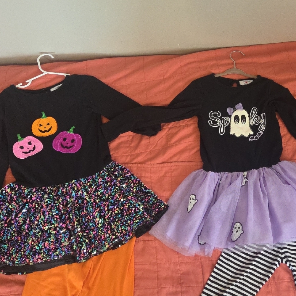 Kids Halloween Matching Sets - Black and Purple & Orange & Multicolor